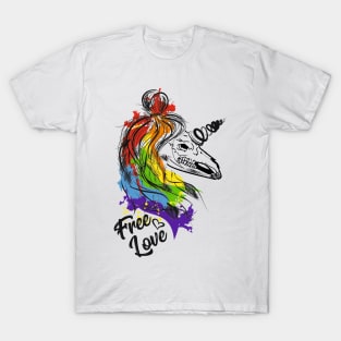 LGBT Rainbow Pride - Free Love T-Shirt